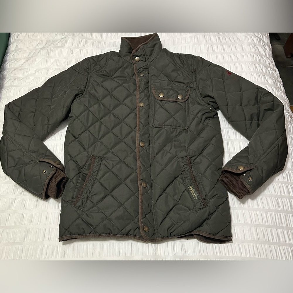 J. WHISTLER Full Zip Mock Neck Water Resistant Heavy Quilted Jacket Boys